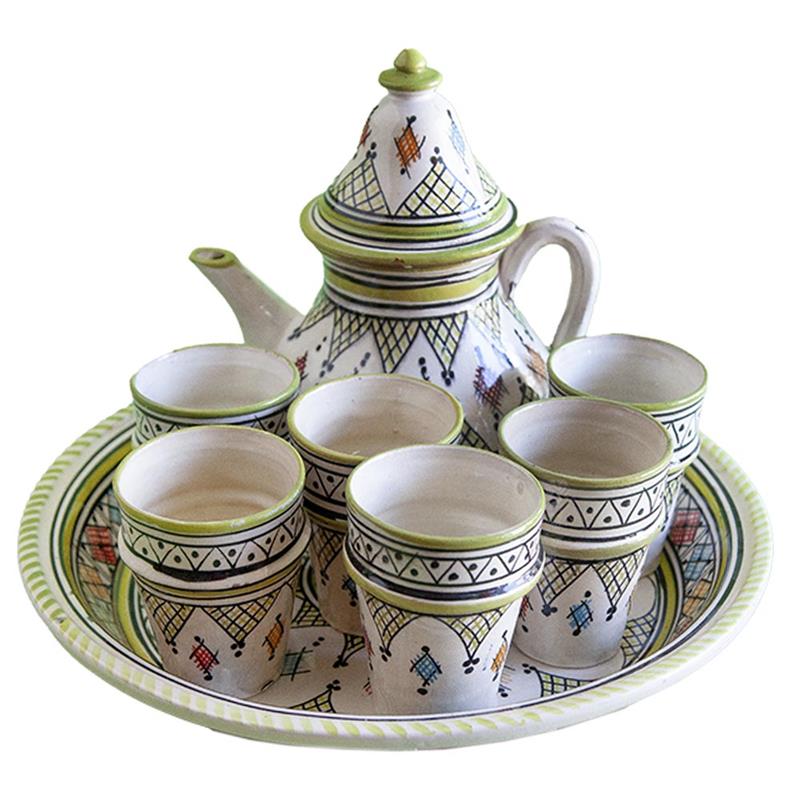 Set teiera marocchina in ceramica